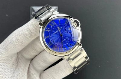 Ballon Bleu De cartier writing instruments dupe 42mm Japan Citizen 8215 Movement Blue Face SS Strap Watch